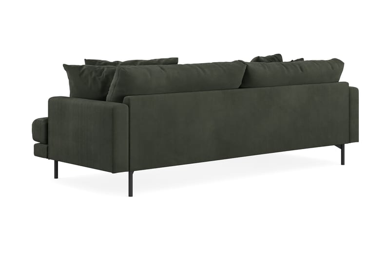 3-seters Divansofa Menard - Mørk grønn - Møbler - Sofaer - Sofaer med sjeselong - 3 seters sofa med divan