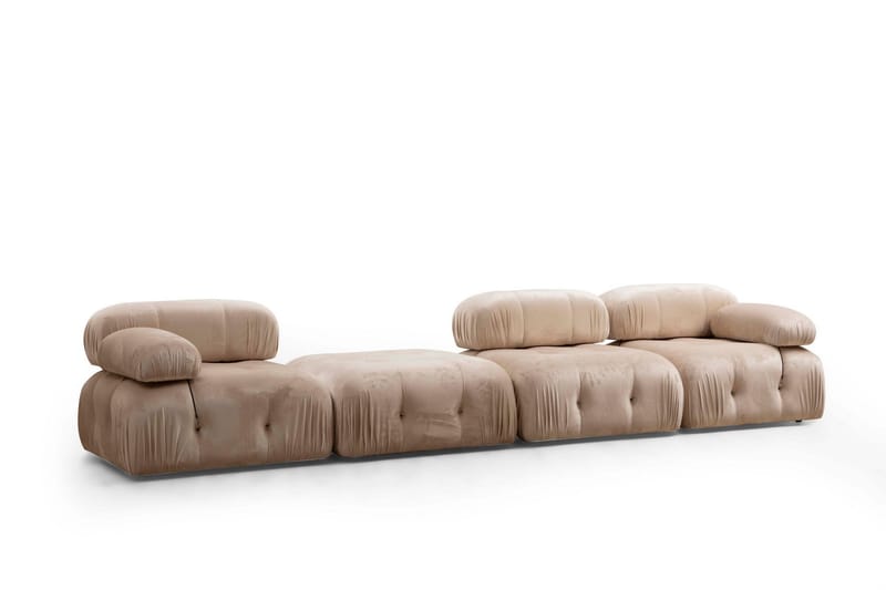 Boblende Divansofa 3-seter 288 cm Belgin - Beige - Møbler - Sofaer - Sofaer med sjeselong - 3 seters sofa med divan