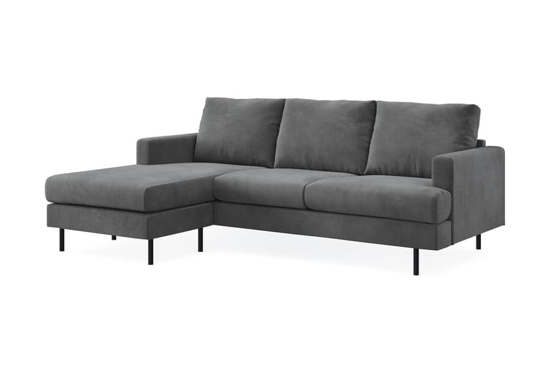 Compact Sofa Menard med Divan 3-seter - Grå - Møbler - Sofaer - Sofaer med sjeselong - 3 seters sofa med divan