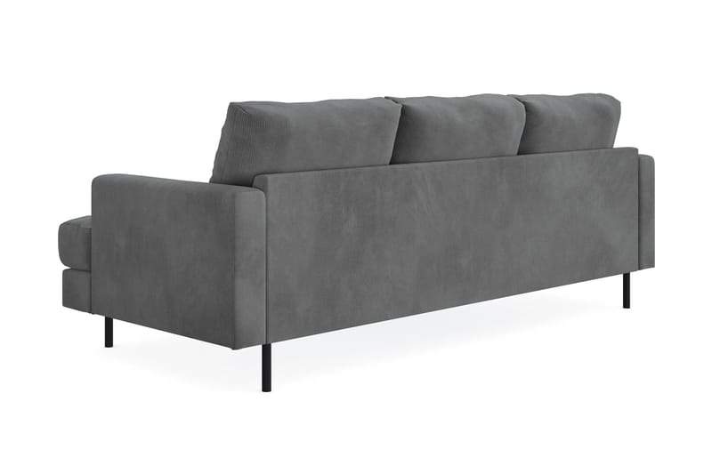 Compact Sofa Menard med Divan 3-seter - Grå - Møbler - Sofaer - Sofaer med sjeselong - 3 seters sofa med divan