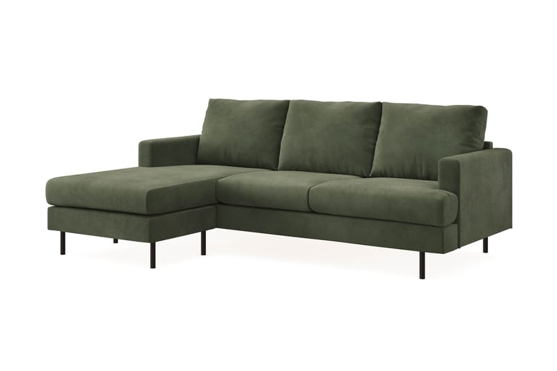 Compact Sofa Menard med Divan 3-seter - Grønn - Møbler - Sofaer - Sofaer med sjeselong - 3 seters sofa med divan