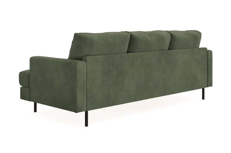 Compact Sofa Menard med Divan 3-seter - Grønn - Møbler - Sofaer - Sofaer med sjeselong - 3 seters sofa med divan