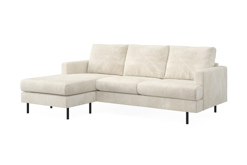 Compact Sofa Menard med Divan 3-seter - Hvit - Møbler - Sofaer - Sofaer med sjeselong - 3 seters sofa med divan