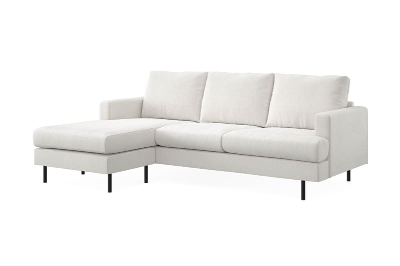 Compact Sofa Menard med Divan 3-seter - Hvit - Møbler - Sofaer - Sofaer med sjeselong - 3 seters sofa med divan