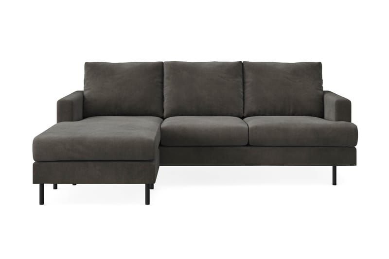 Compact Sofa Menard med Divan 3-seter - Mørkegrå - Møbler - Sofaer - Sofaer med sjeselong - 3 seters sofa med divan