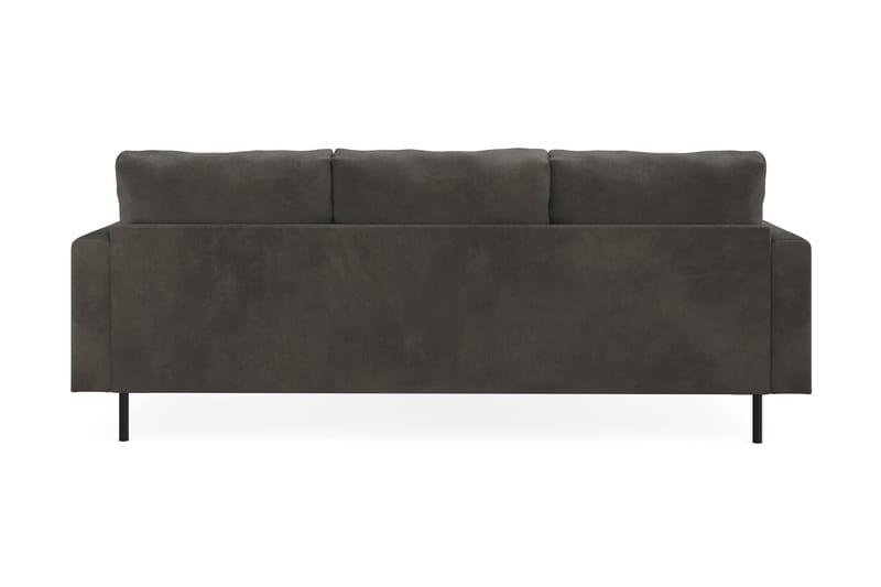 Compact Sofa Menard med Divan 3-seter - Mørkegrå - Møbler - Sofaer - Sofaer med sjeselong - 3 seters sofa med divan