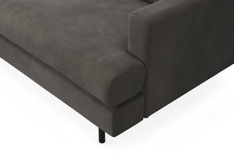 Compact Sofa Menard med Divan 3-seter - Mørkegrå - Møbler - Sofaer - Sofaer med sjeselong - 3 seters sofa med divan