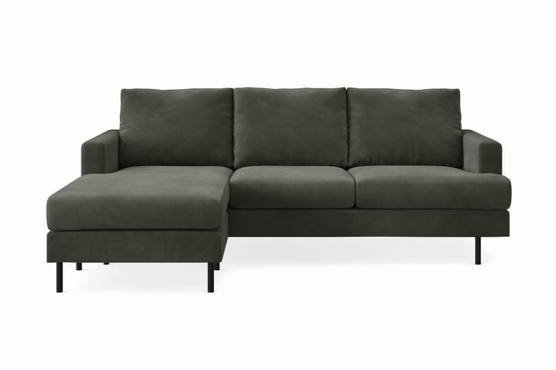 Compact Sofa Menard med Divan 3-seter - Mørkegrønn - Møbler - Sofaer - Sofaer med sjeselong - 3 seters sofa med divan