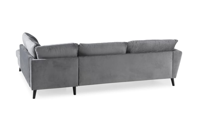 Divansofa Colt 3-seter Høyre Fløyel - Lysgrå - Møbler - Sofaer - Sofaer med sjeselong - 3 seters sofa med divan