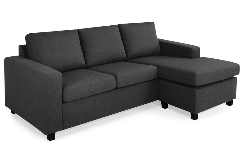 Divansofa Nevada 3-seter Vendbar - Antrasitt - Møbler - Sofaer - Sofaer med sjeselong - 3 seters sofa med divan