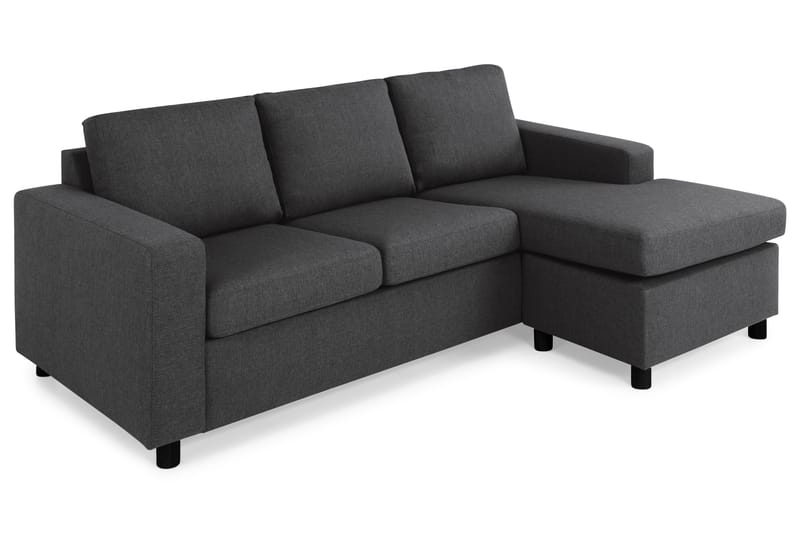 Divansofa Nevada 3-seter Vendbar - Antrasitt - Møbler - Sofaer - Sofaer med sjeselong - 3 seters sofa med divan