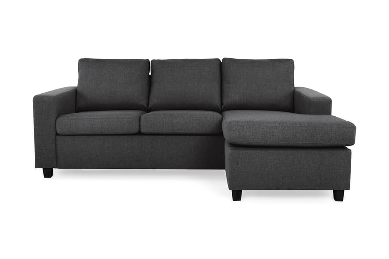 Divansofa Nevada 3-seter Vendbar - Antrasitt - Møbler - Sofaer - Sofaer med sjeselong - 3 seters sofa med divan