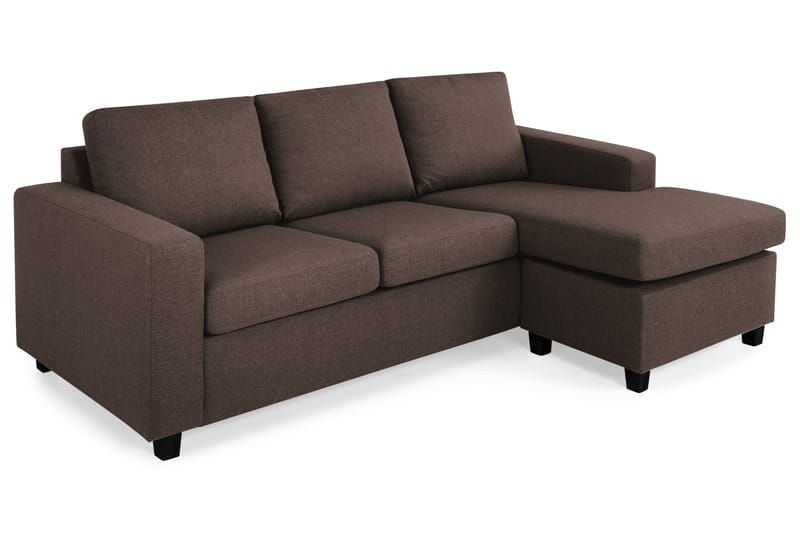 Divansofa Nevada 3-seter Vendbar - Brun - Møbler - Sofaer - Sofaer med sjeselong - 3 seters sofa med divan