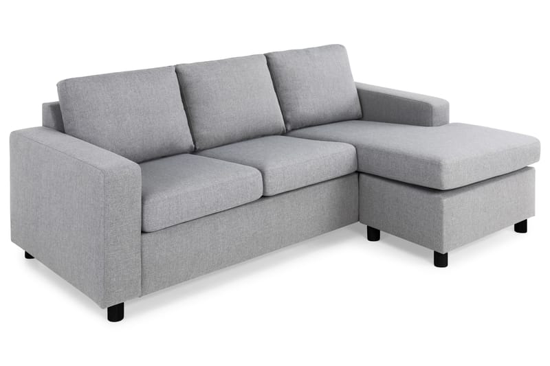 Divansofa Nevada 3-seter Vendbar - Lysgrå - Møbler - Sofaer - Sofaer med sjeselong - 3 seters sofa med divan