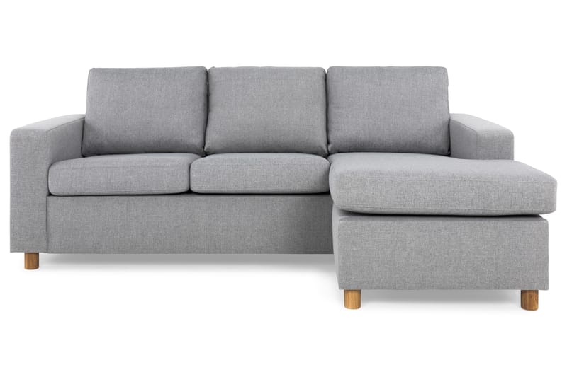 Divansofa Nevada 3-seter Vendbar - Lysgrå - Møbler - Sofaer - Sofaer med sjeselong - 3 seters sofa med divan