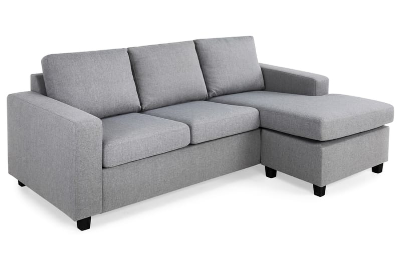 Divansofa Nevada 3-seter Vendbar - Lysgrå - Møbler - Sofaer - Sofaer med sjeselong - 3 seters sofa med divan