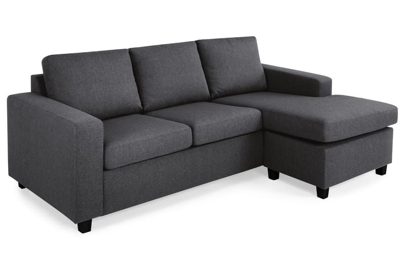 Divansofa Nevada 3-seter Vendbar - Mørkgrå - Møbler - Sofaer - Sofaer med sjeselong - 3 seters sofa med divan