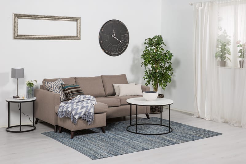 Divansofa Yen 3-seter Vendbar - Beige - Møbler - Sofaer - Sofaer med sjeselong - 3 seters sofa med divan