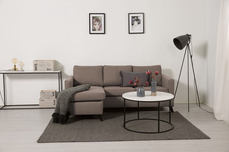 Divansofa Yen 3-seter Vendbar - Beige - Møbler - Sofaer - Sofaer med sjeselong - 3 seters sofa med divan