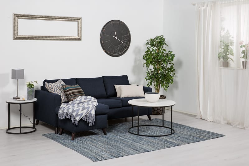 Divansofa Yen 3-seter Vendbar - Blå - Møbler - Sofaer - Sofaer med sjeselong - 3 seters sofa med divan