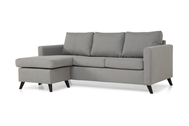 Divansofa Yen 3-seter Vendbar - Lysgrå - Møbler - Sofaer - Sofaer med sjeselong - 3 seters sofa med divan