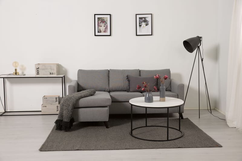 Divansofa Yen 3-seter Vendbar - Lysgrå - Møbler - Sofaer - Sofaer med sjeselong - 3 seters sofa med divan