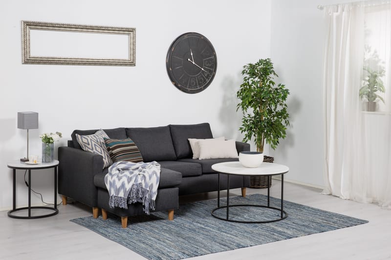 Divansofa Yen 3-seter Vendbar - Mørkgrå - Møbler - Sofaer - Sofaer med sjeselong - 3 seters sofa med divan