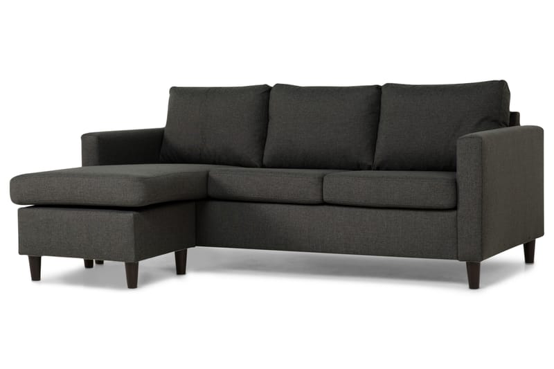 Divansofa Yen 3-seter Vendbar - Mørkgrå - Møbler - Sofaer - Sofaer med sjeselong - 3 seters sofa med divan