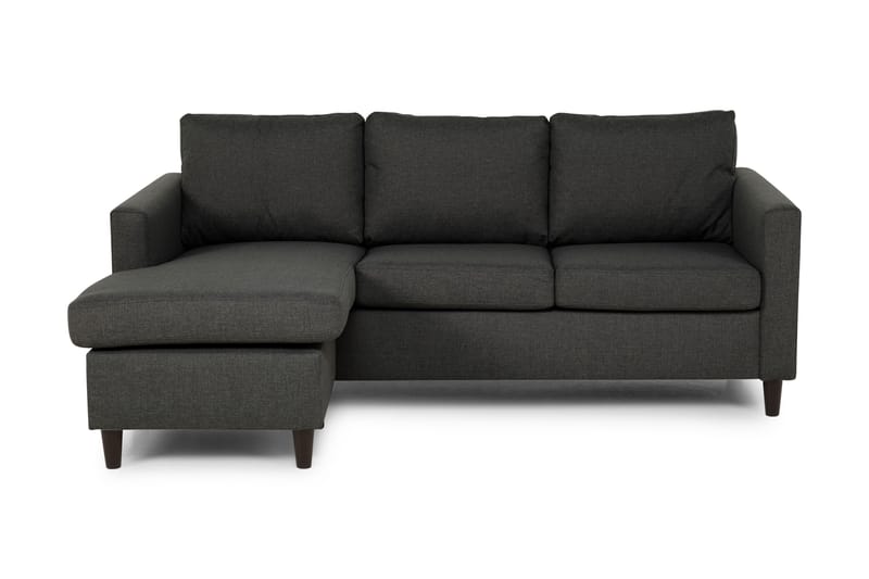 Divansofa Yen 3-seter Vendbar - Mørkgrå - Møbler - Sofaer - Sofaer med sjeselong - 3 seters sofa med divan