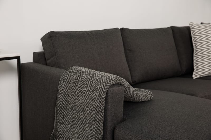 Divansofa Yen 3-seter Vendbar - Mørkgrå - Møbler - Sofaer - Sofaer med sjeselong - 3 seters sofa med divan