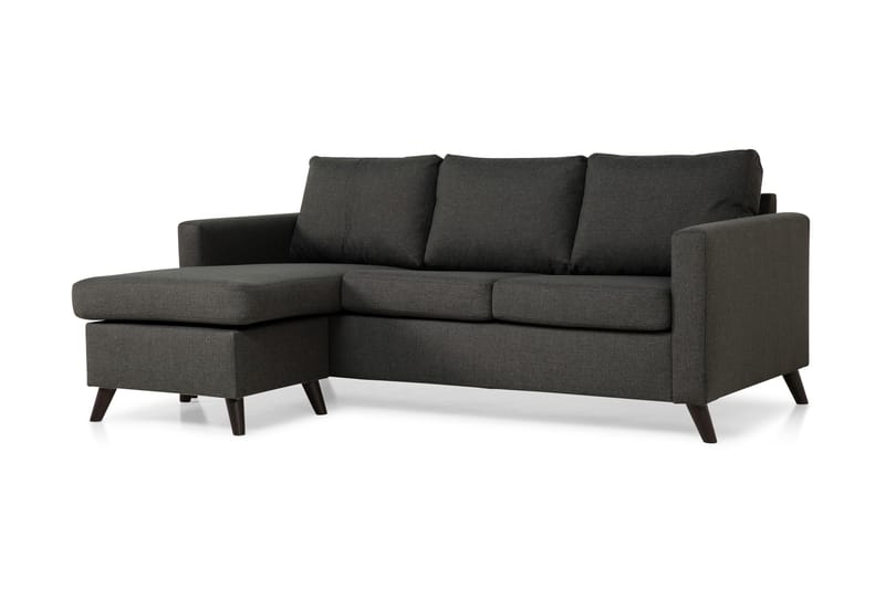 Divansofa Yen 3-seter Vendbar - Mørkgrå - Møbler - Sofaer - Sofaer med sjeselong - 3 seters sofa med divan