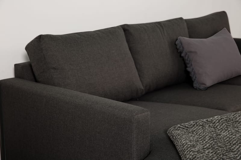 Divansofa Yen 3-seter Vendbar - Mørkgrå - Møbler - Sofaer - Sofaer med sjeselong - 3 seters sofa med divan