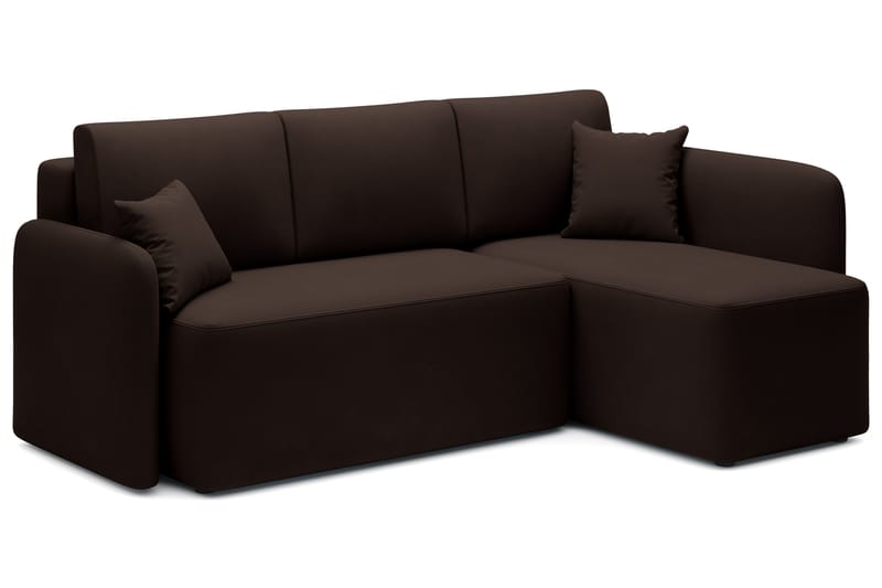 3-seters Sofa med Divan Hadson - Brun - Møbler - Sofaer - Sofaer med sjeselong - 3 seters sofa med divan