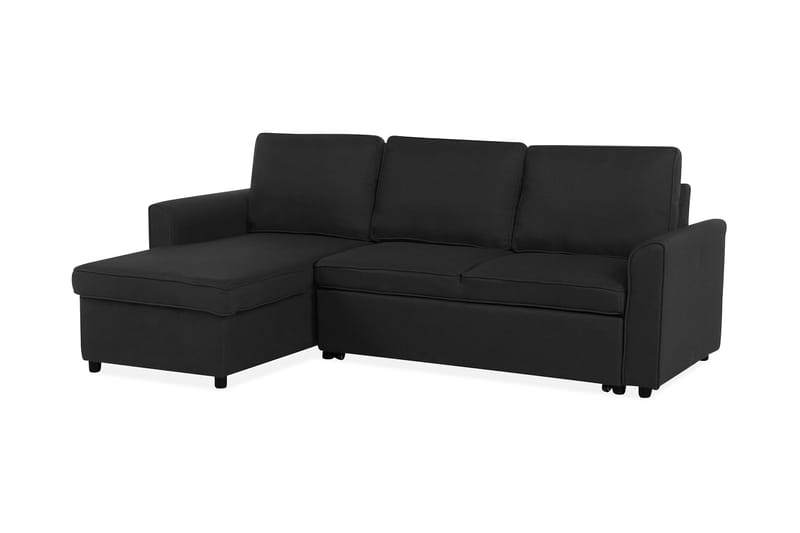 Hjørnesofa Nesna 228 cm - Svart - Møbler - Sofaer - Sofaer med sjeselong - 3 seters sofa med divan