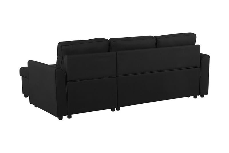 Hjørnesofa Nesna 228 cm - Svart - Møbler - Sofaer - Sofaer med sjeselong - 3 seters sofa med divan