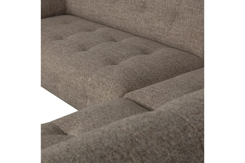 Sofa med chaiselong Kuusirant 3-seter - Mørkebrun - Møbler - Sofaer - Sofaer med sjeselong - 3 seters sofa med divan