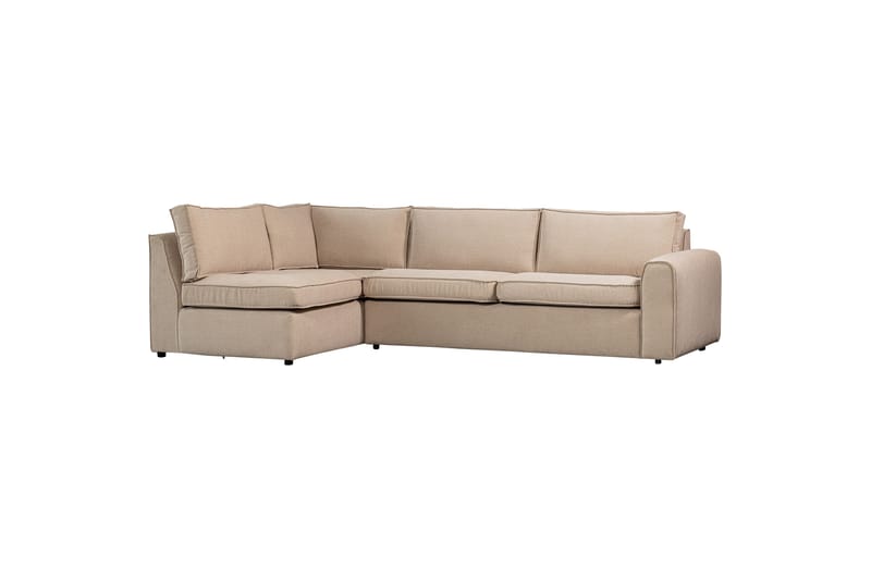 Sofa med chaiselong Vinal 3-seter - Beige - Møbler - Sofaer - Sofaer med sjeselong - 3 seters sofa med divan