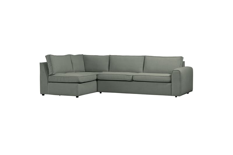 Sofa med sjeselong Vinal 3-seter - Denim - Møbler - Sofaer - Sofaer med sjeselong - 3 seters sofa med divan