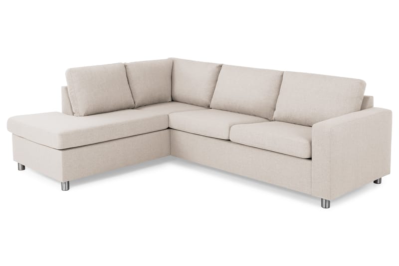 Sofa Nevada 2,5-seter med Sjeselong Venstre - Beige - Møbler - Sofaer - Sofaer med sjeselong - 3 seters sofa med divan