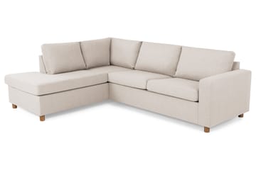 Sofa Nevada 2,5-seter med Sjeselong Venstre - Beige - Møbler - Sofaer - Sofaer med sjeselong - 3 seters sofa med divan