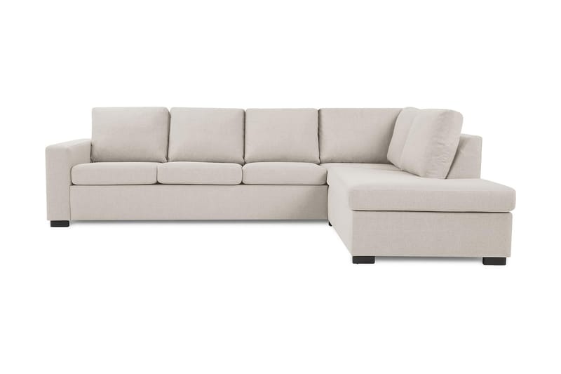 Sofa Nevada 3-seter med Sjeselong Høyre - Beige - Møbler - Sofaer - Sofaer med sjeselong - 3 seters sofa med divan