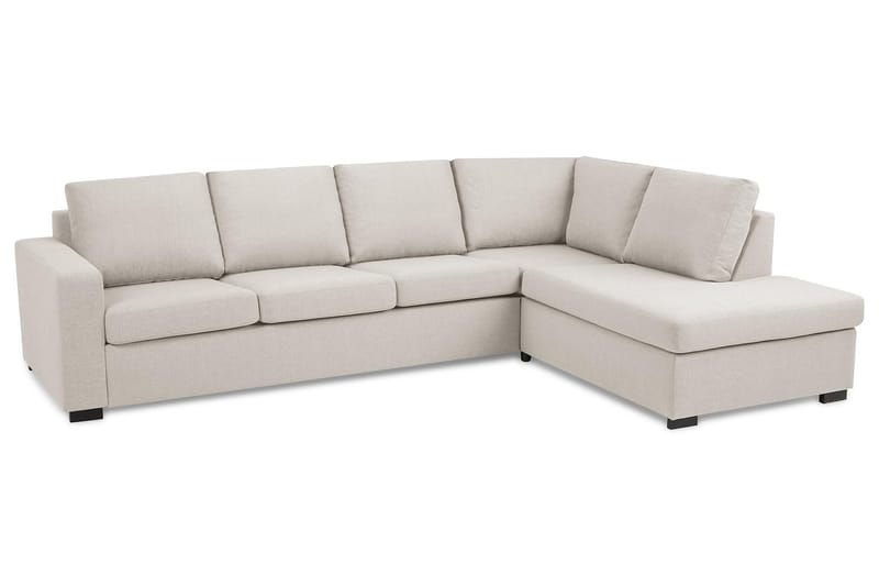 Sofa Nevada 3-seter med Sjeselong Høyre - Beige - Møbler - Sofaer - Sofaer med sjeselong - 3 seters sofa med divan