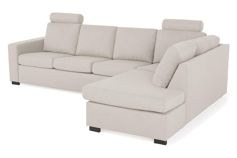 Sofa Nevada 3-seter med Sjeselong Høyre - Beige - Møbler - Sofaer - Sofaer med sjeselong - 3 seters sofa med divan