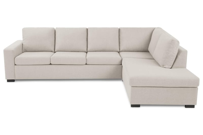 Sofa Nevada 3-seter med Sjeselong Høyre - Beige - Møbler - Sofaer - Sofaer med sjeselong - 3 seters sofa med divan