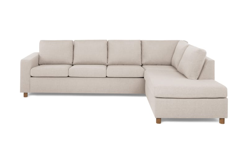 Sofa Nevada 3-seter med Sjeselong Høyre - Beige - Møbler - Sofaer - Sofaer med sjeselong - 3 seters sofa med divan