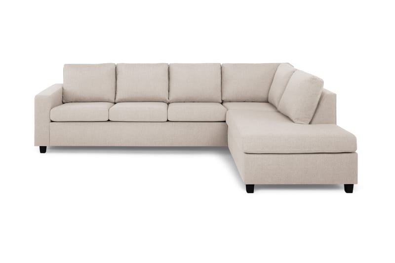 Sofa Nevada 3-seter med Sjeselong Høyre - Beige - Møbler - Sofaer - Sofaer med sjeselong - 3 seters sofa med divan