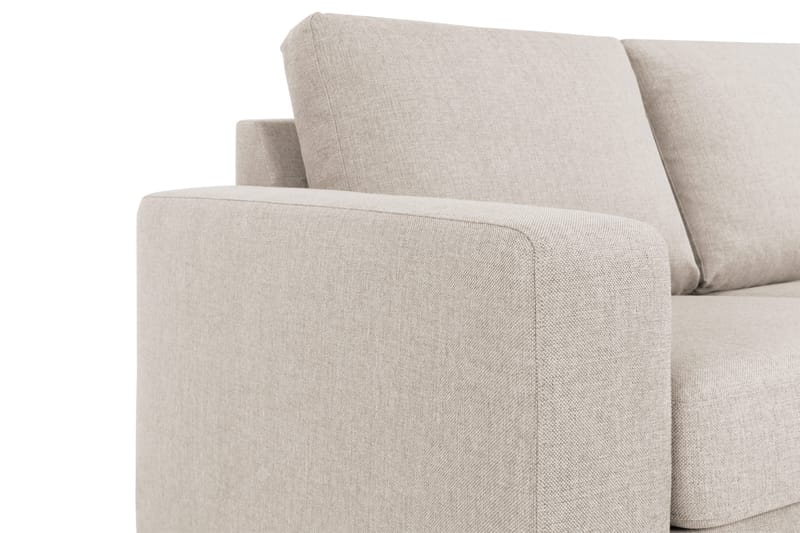 Sofa Nevada 3-seter med Sjeselong Høyre - Beige - Møbler - Sofaer - Sofaer med sjeselong - 3 seters sofa med divan