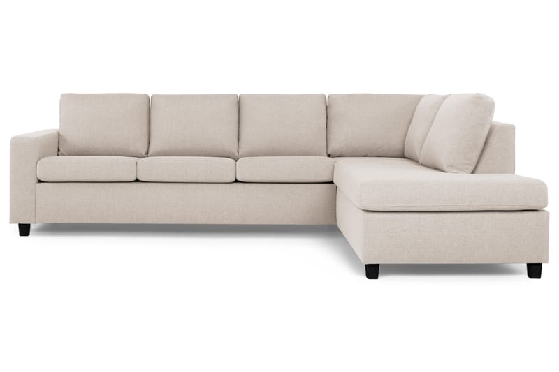 Sofa Nevada 3-seter med Sjeselong Høyre - Beige - Møbler - Sofaer - Sofaer med sjeselong - 3 seters sofa med divan