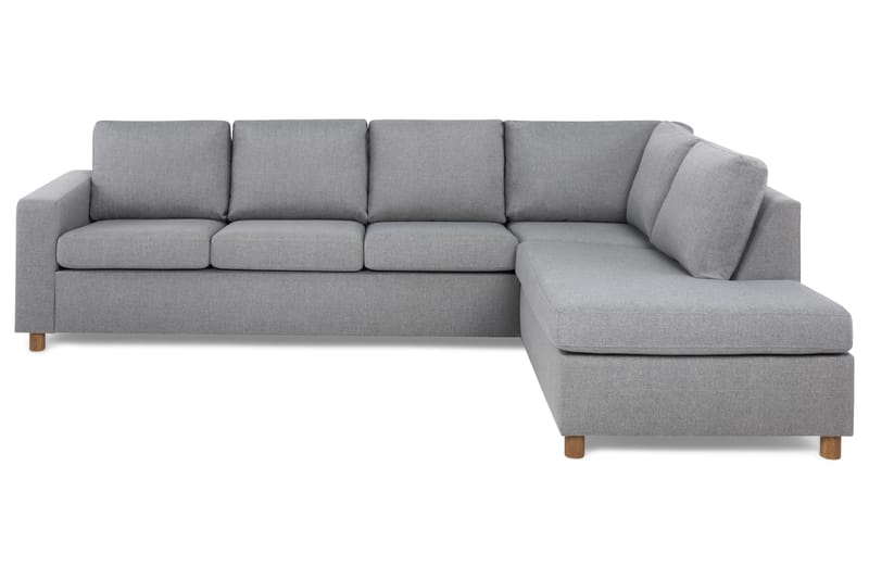 Sofa Nevada 3-seter med Sjeselong Høyre - Lysgrå - Møbler - Sofaer - Sofaer med sjeselong - 3 seters sofa med divan