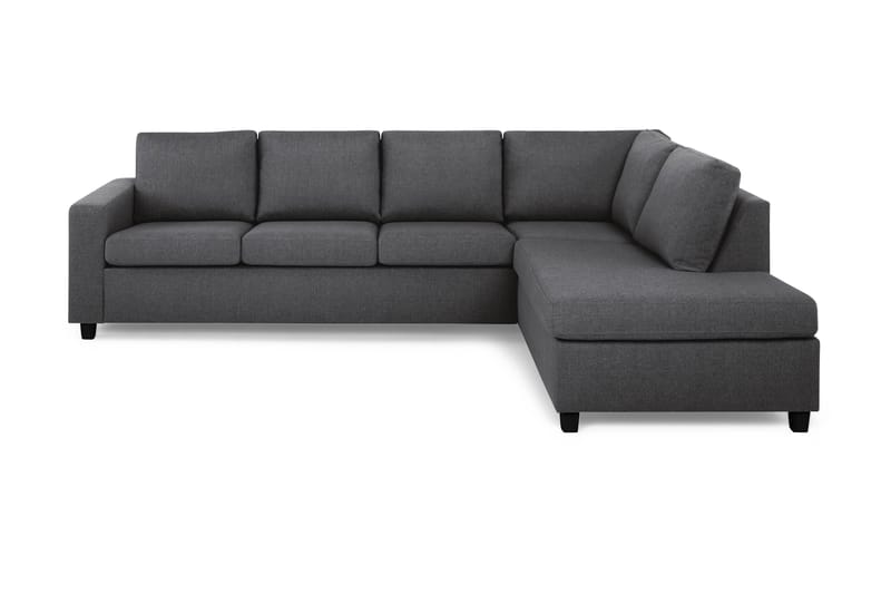 Sofa Nevada 3-seter med Sjeselong Høyre - Mørkgrå - Møbler - Sofaer - Sofaer med sjeselong - 3 seters sofa med divan